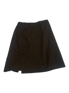Jones & Co Womens Stretch A-Line Black Skirt Size 8 Polyester Blend Knee Length